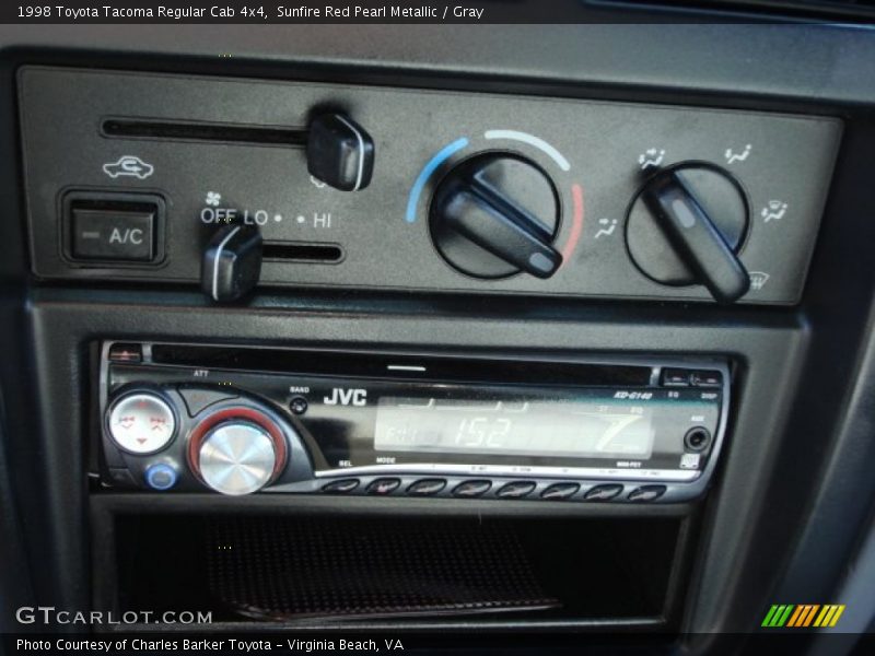 Sunfire Red Pearl Metallic / Gray 1998 Toyota Tacoma Regular Cab 4x4
