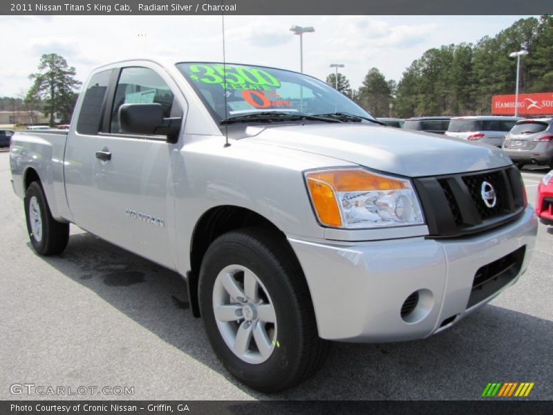 Radiant Silver / Charcoal 2011 Nissan Titan S King Cab