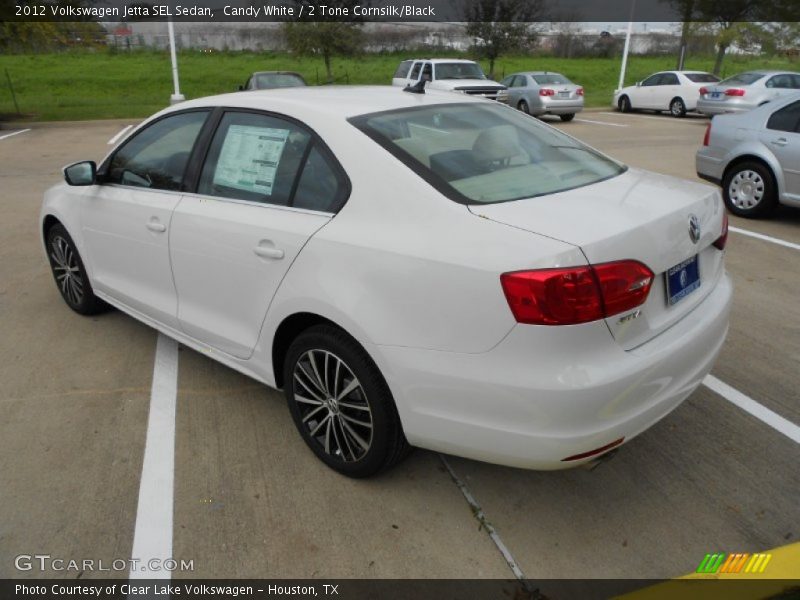 Candy White / 2 Tone Cornsilk/Black 2012 Volkswagen Jetta SEL Sedan