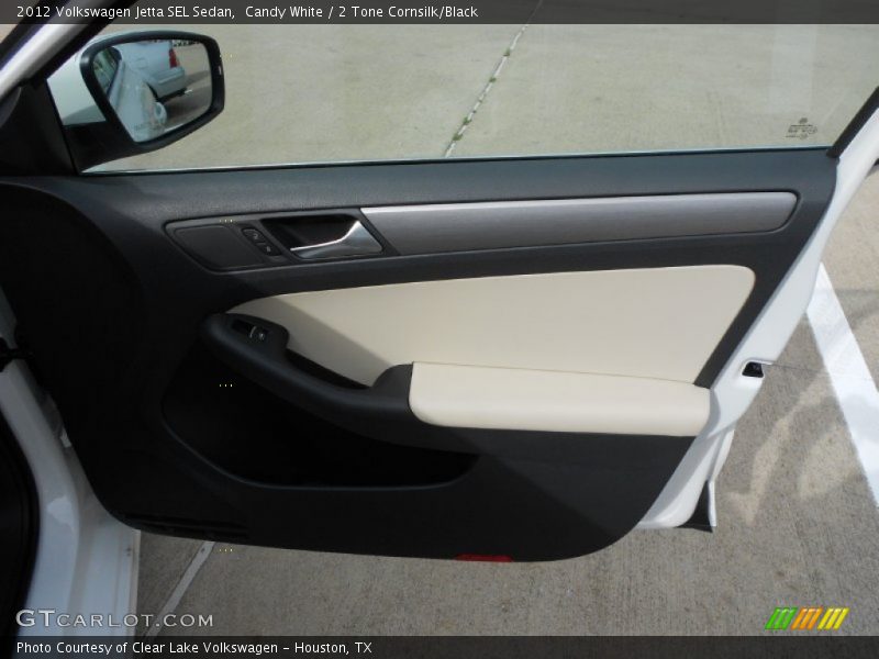 Candy White / 2 Tone Cornsilk/Black 2012 Volkswagen Jetta SEL Sedan
