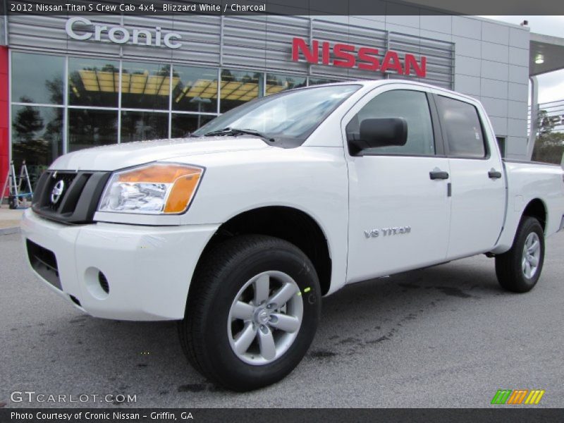 Blizzard White / Charcoal 2012 Nissan Titan S Crew Cab 4x4