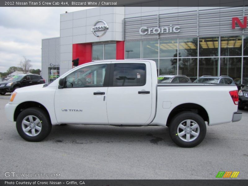 Blizzard White / Charcoal 2012 Nissan Titan S Crew Cab 4x4