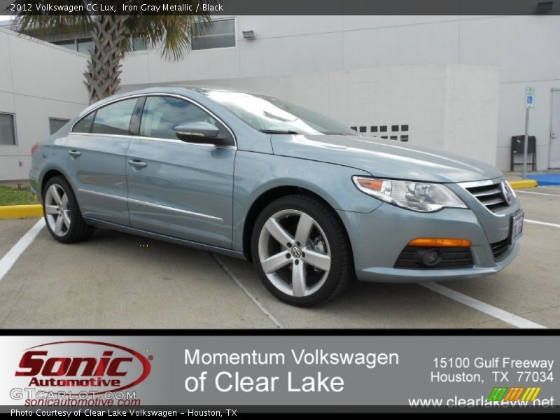 Iron Gray Metallic / Black 2012 Volkswagen CC Lux