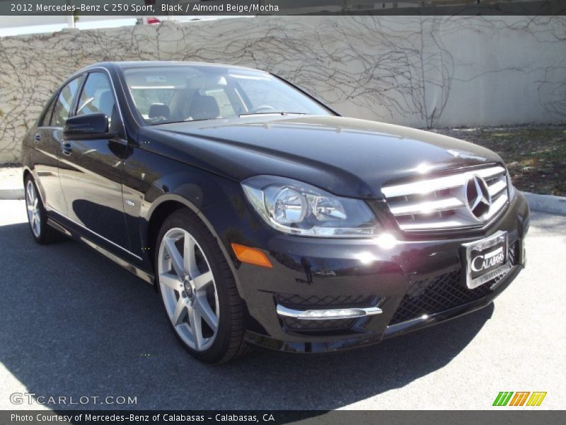 Black / Almond Beige/Mocha 2012 Mercedes-Benz C 250 Sport