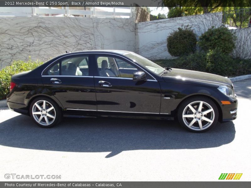 Black / Almond Beige/Mocha 2012 Mercedes-Benz C 250 Sport