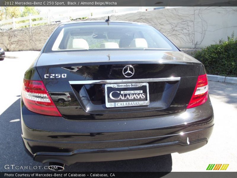 Black / Almond Beige/Mocha 2012 Mercedes-Benz C 250 Sport