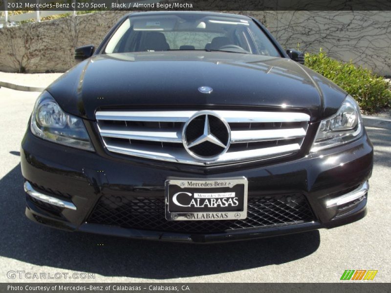Black / Almond Beige/Mocha 2012 Mercedes-Benz C 250 Sport