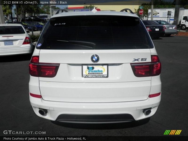 Alpine White / Black 2012 BMW X5 xDrive35i
