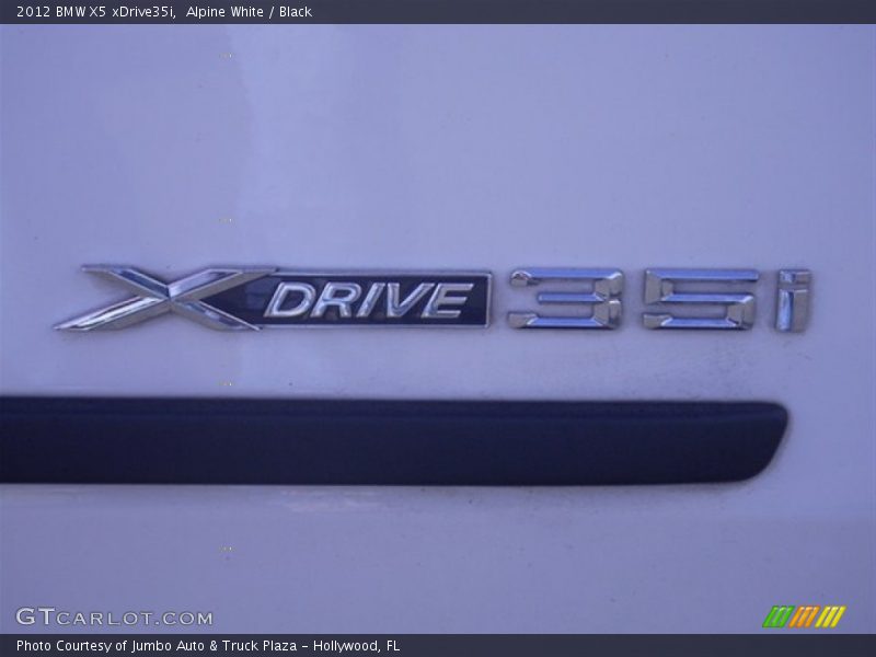 Alpine White / Black 2012 BMW X5 xDrive35i