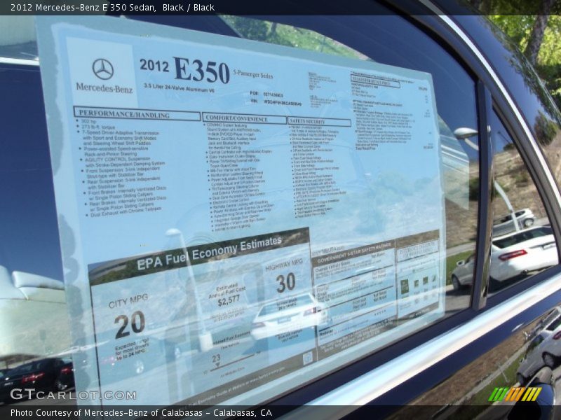 Black / Black 2012 Mercedes-Benz E 350 Sedan