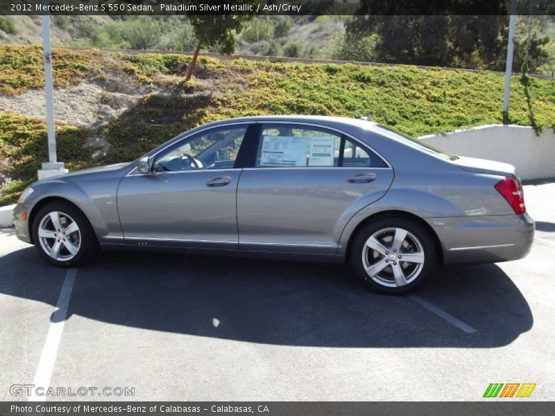 Paladium Silver Metallic / Ash/Grey 2012 Mercedes-Benz S 550 Sedan