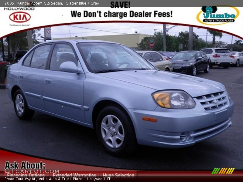 Glacier Blue / Gray 2005 Hyundai Accent GLS Sedan