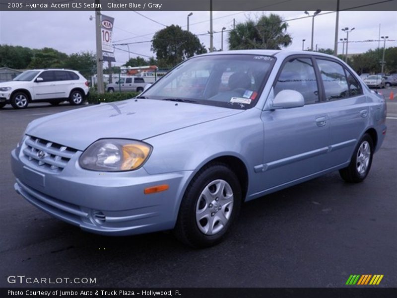 Glacier Blue / Gray 2005 Hyundai Accent GLS Sedan