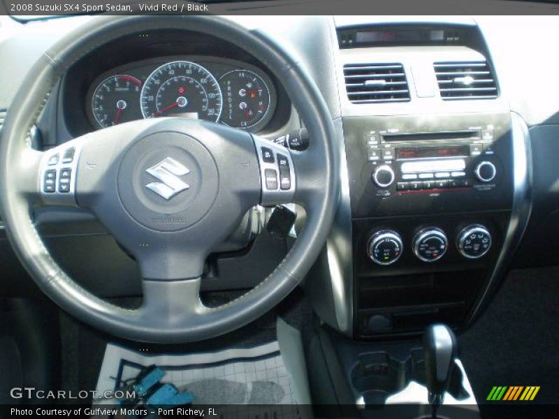Vivid Red / Black 2008 Suzuki SX4 Sport Sedan