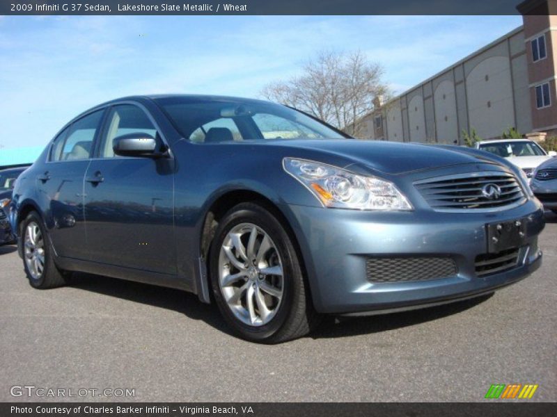 Lakeshore Slate Metallic / Wheat 2009 Infiniti G 37 Sedan