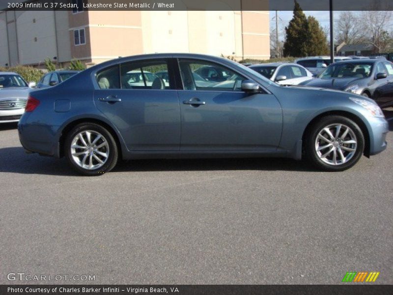 Lakeshore Slate Metallic / Wheat 2009 Infiniti G 37 Sedan