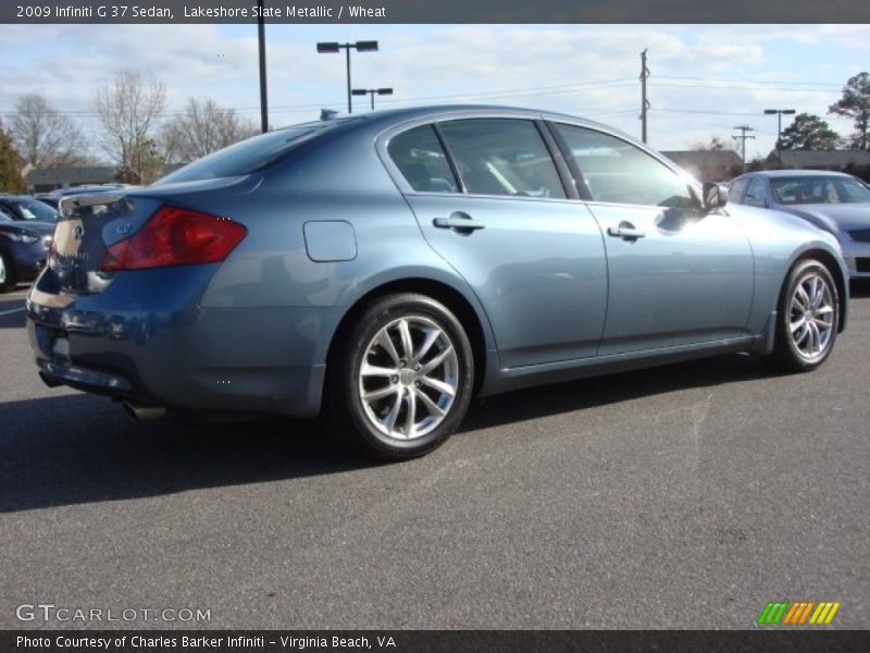 Lakeshore Slate Metallic / Wheat 2009 Infiniti G 37 Sedan