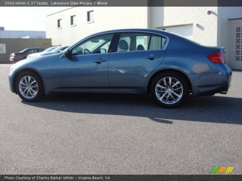 Lakeshore Slate Metallic / Wheat 2009 Infiniti G 37 Sedan