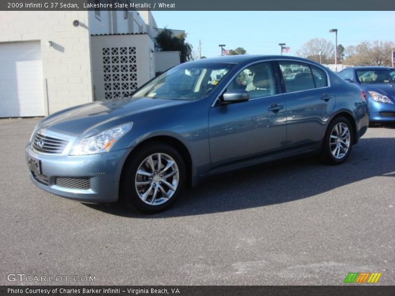 Lakeshore Slate Metallic / Wheat 2009 Infiniti G 37 Sedan