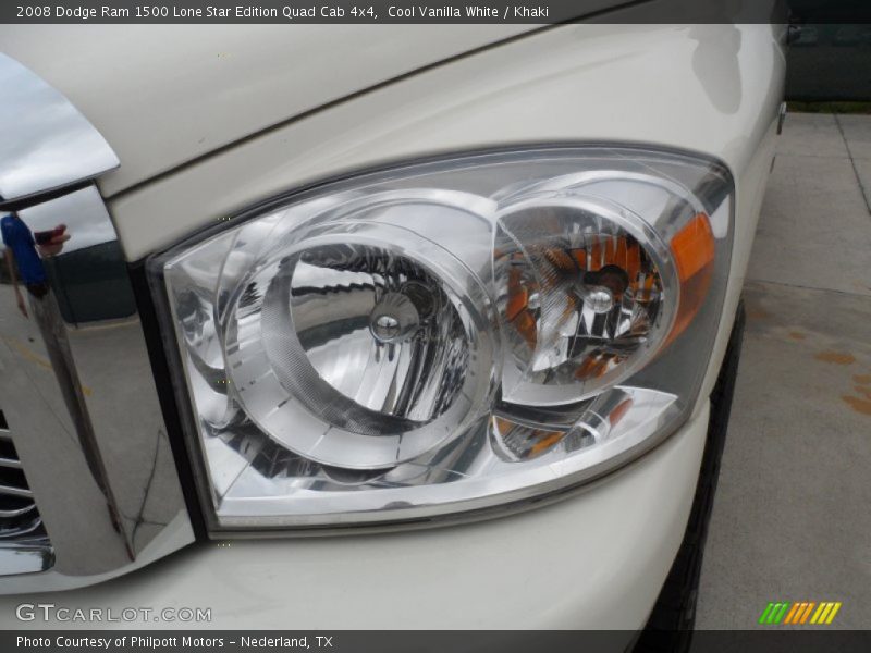 Cool Vanilla White / Khaki 2008 Dodge Ram 1500 Lone Star Edition Quad Cab 4x4
