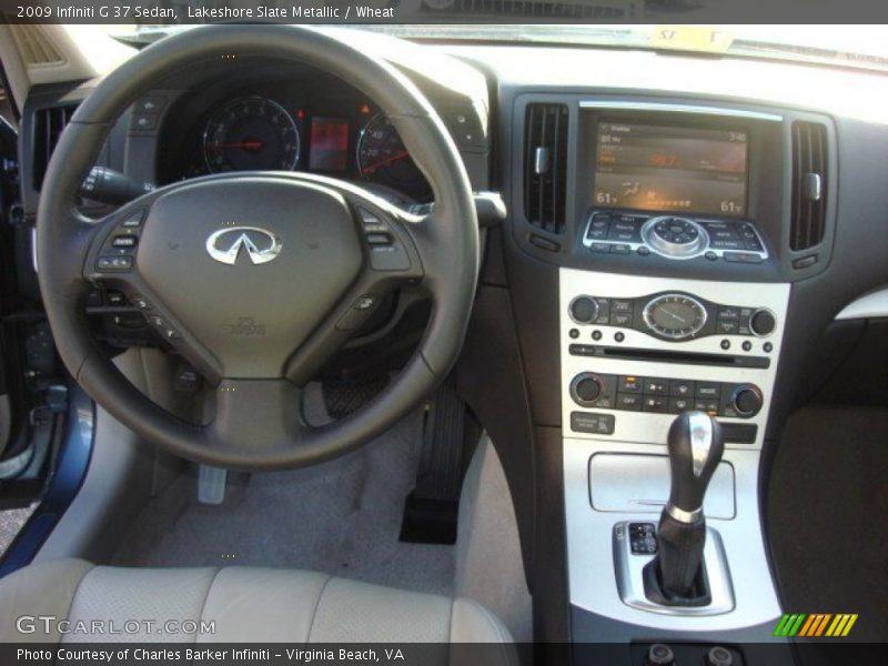 Lakeshore Slate Metallic / Wheat 2009 Infiniti G 37 Sedan