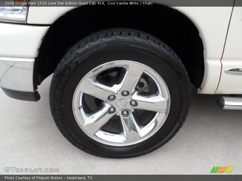 Cool Vanilla White / Khaki 2008 Dodge Ram 1500 Lone Star Edition Quad Cab 4x4