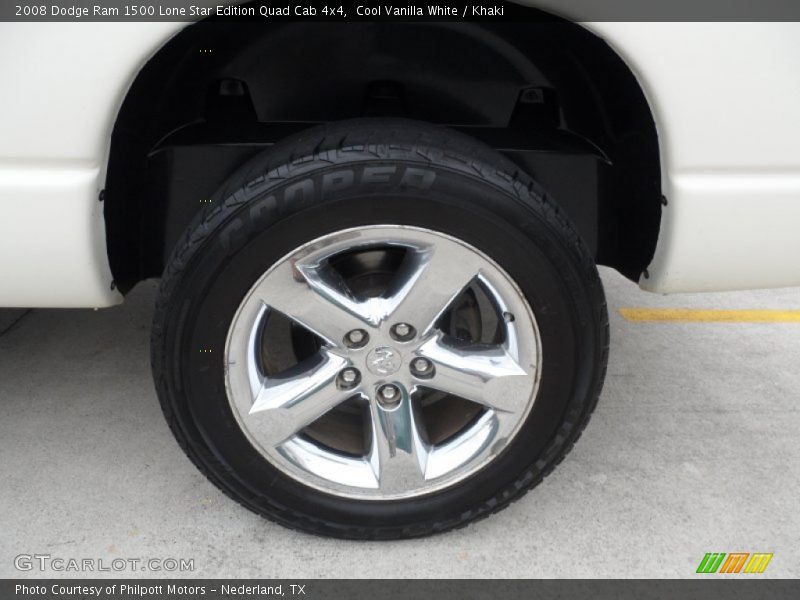 Cool Vanilla White / Khaki 2008 Dodge Ram 1500 Lone Star Edition Quad Cab 4x4