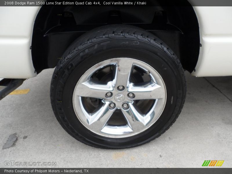 Cool Vanilla White / Khaki 2008 Dodge Ram 1500 Lone Star Edition Quad Cab 4x4