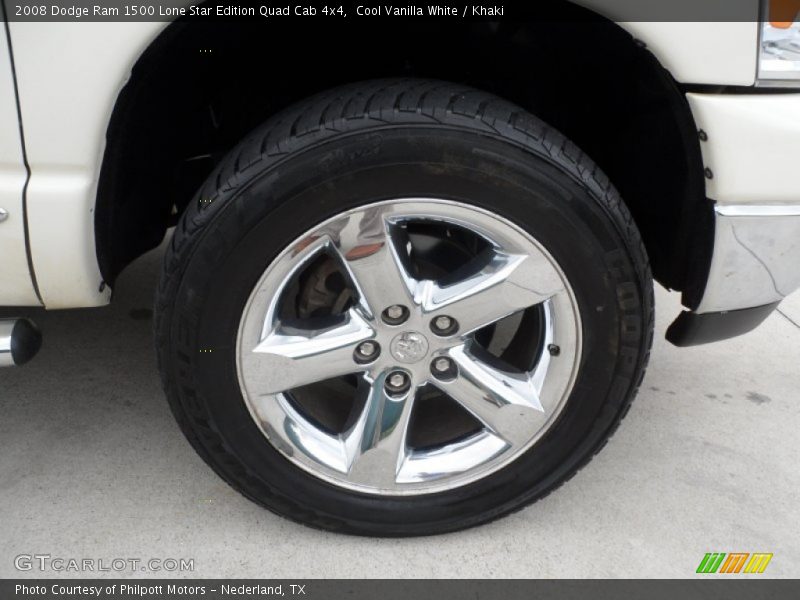 Cool Vanilla White / Khaki 2008 Dodge Ram 1500 Lone Star Edition Quad Cab 4x4