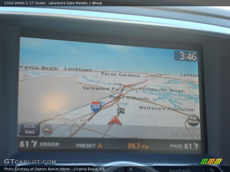 Lakeshore Slate Metallic / Wheat 2009 Infiniti G 37 Sedan