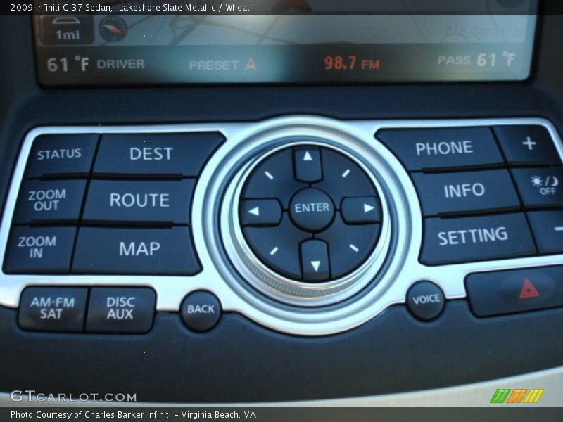 Lakeshore Slate Metallic / Wheat 2009 Infiniti G 37 Sedan