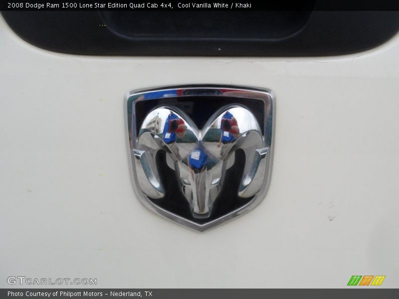 Cool Vanilla White / Khaki 2008 Dodge Ram 1500 Lone Star Edition Quad Cab 4x4