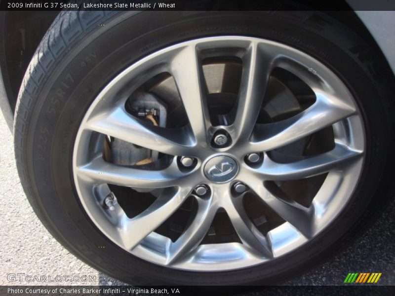 Lakeshore Slate Metallic / Wheat 2009 Infiniti G 37 Sedan