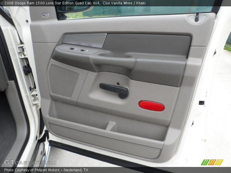 Cool Vanilla White / Khaki 2008 Dodge Ram 1500 Lone Star Edition Quad Cab 4x4