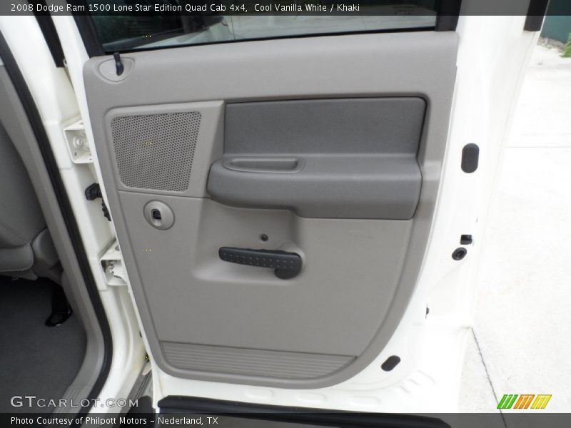 Cool Vanilla White / Khaki 2008 Dodge Ram 1500 Lone Star Edition Quad Cab 4x4
