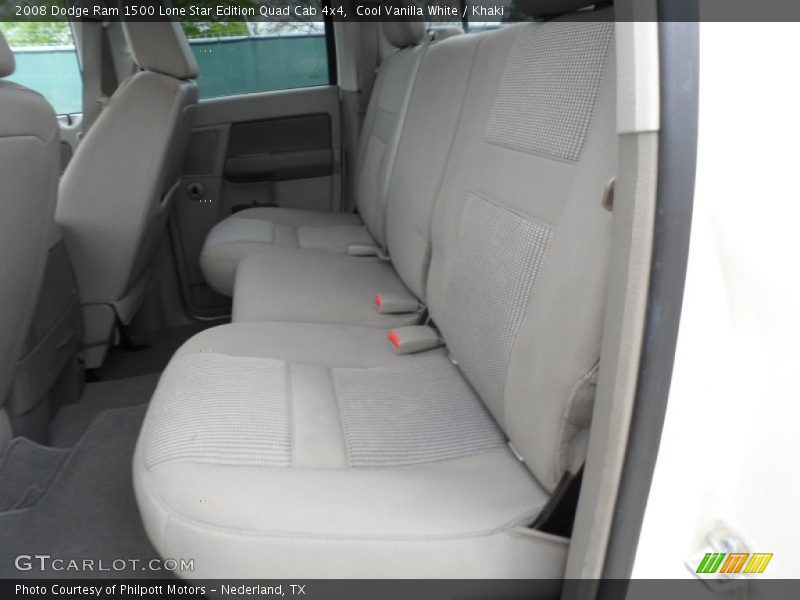 Cool Vanilla White / Khaki 2008 Dodge Ram 1500 Lone Star Edition Quad Cab 4x4