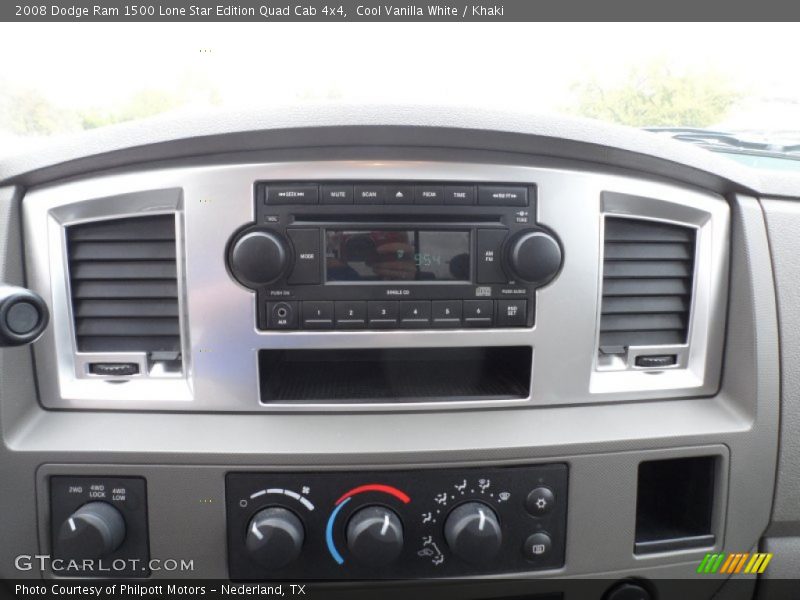 Cool Vanilla White / Khaki 2008 Dodge Ram 1500 Lone Star Edition Quad Cab 4x4