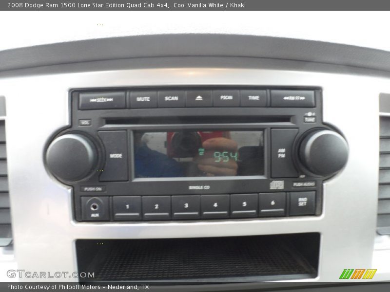 Cool Vanilla White / Khaki 2008 Dodge Ram 1500 Lone Star Edition Quad Cab 4x4