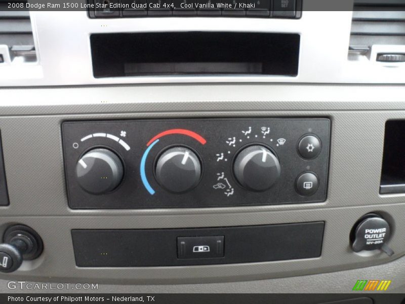 Cool Vanilla White / Khaki 2008 Dodge Ram 1500 Lone Star Edition Quad Cab 4x4