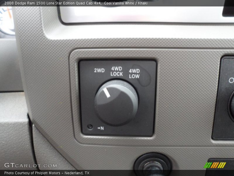 Cool Vanilla White / Khaki 2008 Dodge Ram 1500 Lone Star Edition Quad Cab 4x4