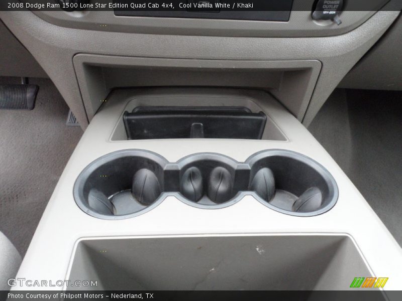 Cool Vanilla White / Khaki 2008 Dodge Ram 1500 Lone Star Edition Quad Cab 4x4