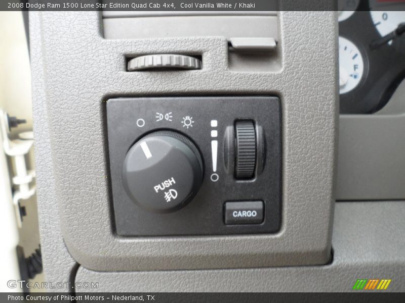 Cool Vanilla White / Khaki 2008 Dodge Ram 1500 Lone Star Edition Quad Cab 4x4