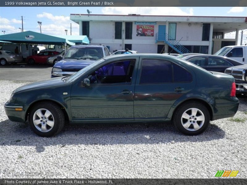 Bright Green Pearl / Black 1999 Volkswagen Jetta GL Sedan