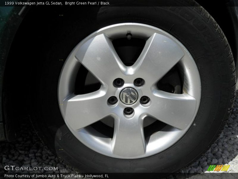 Bright Green Pearl / Black 1999 Volkswagen Jetta GL Sedan