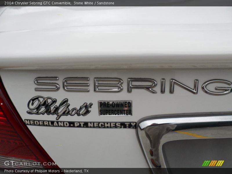 Stone White / Sandstone 2004 Chrysler Sebring GTC Convertible
