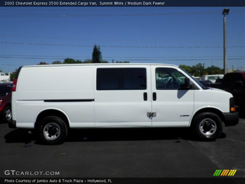 Summit White / Medium Dark Pewter 2003 Chevrolet Express 3500 Extended Cargo Van