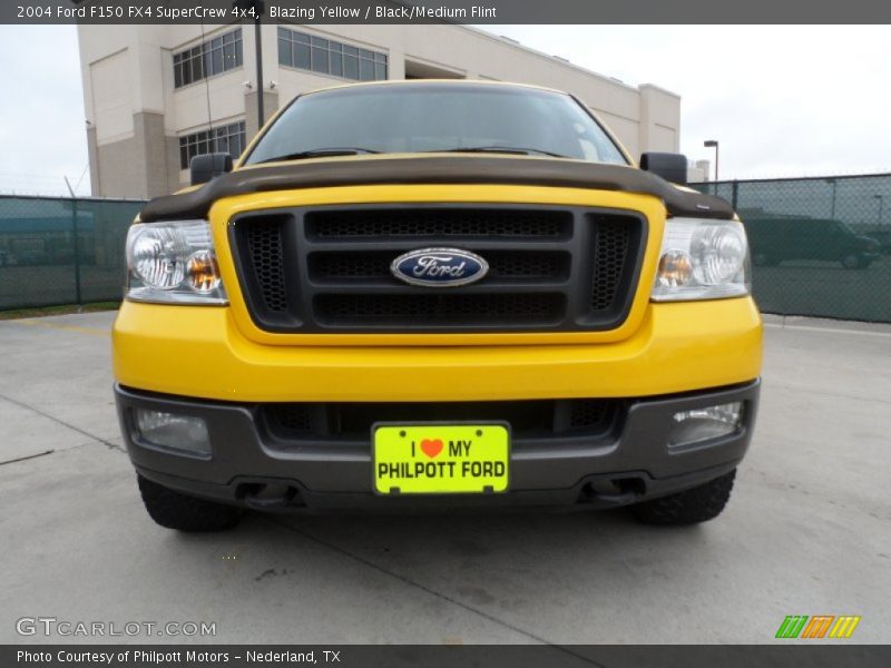 Blazing Yellow / Black/Medium Flint 2004 Ford F150 FX4 SuperCrew 4x4
