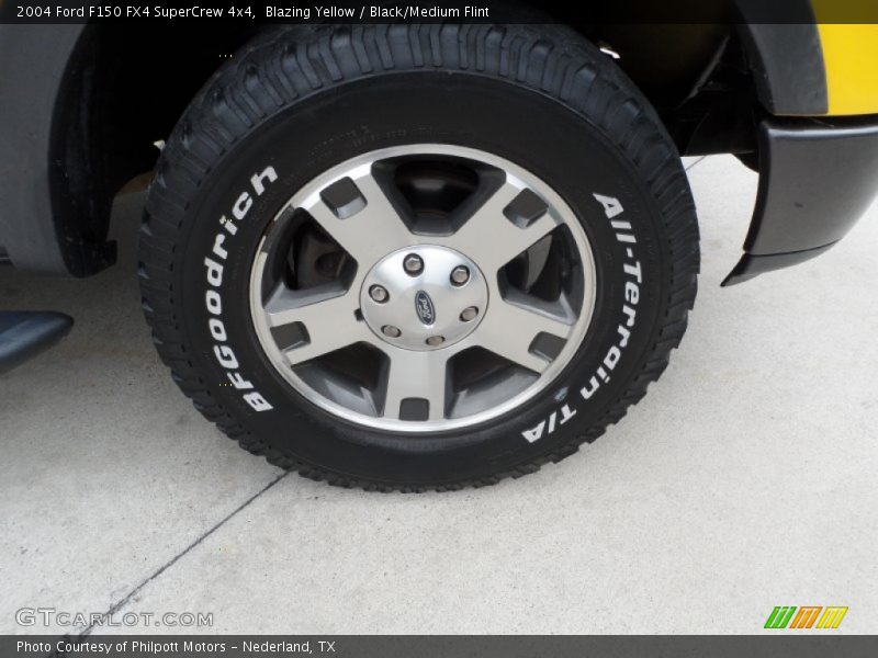 Blazing Yellow / Black/Medium Flint 2004 Ford F150 FX4 SuperCrew 4x4