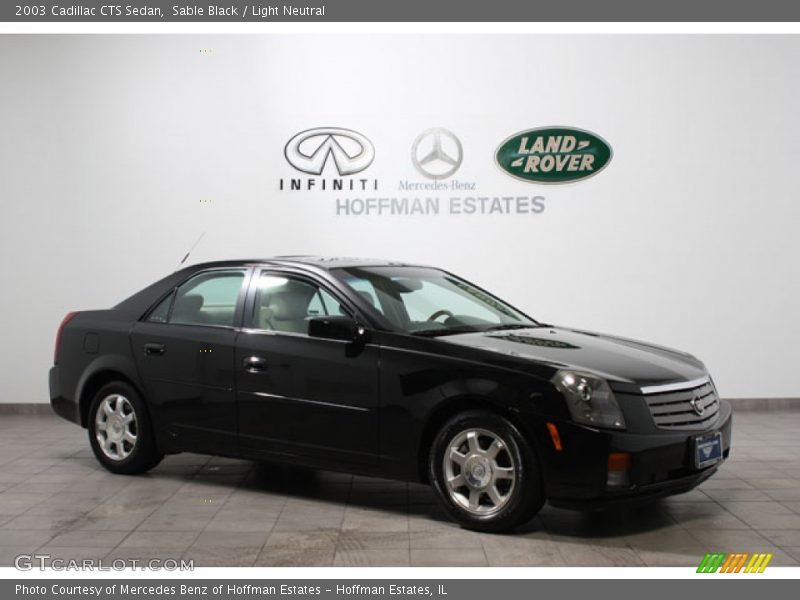 Sable Black / Light Neutral 2003 Cadillac CTS Sedan