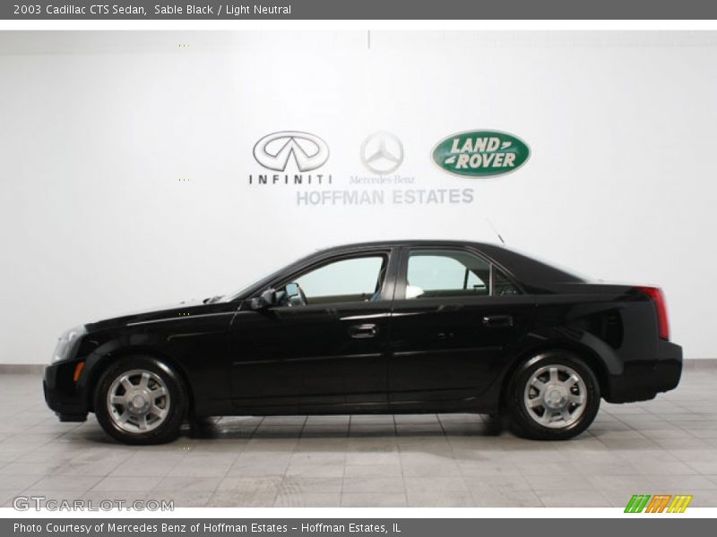Sable Black / Light Neutral 2003 Cadillac CTS Sedan